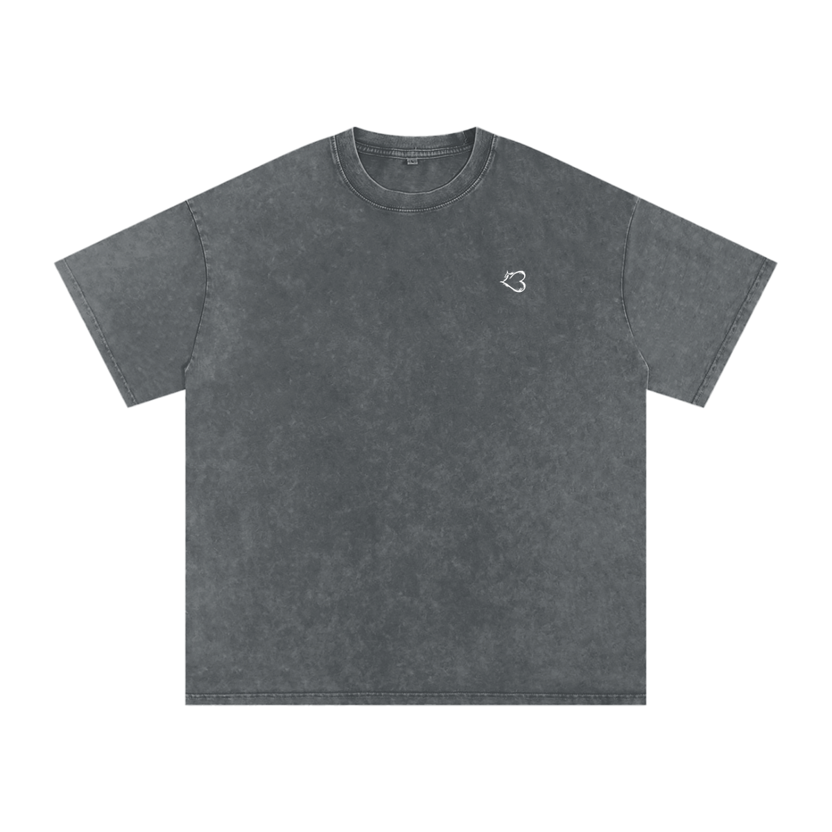 Snow Washed Oversized Cotton T-Shirt